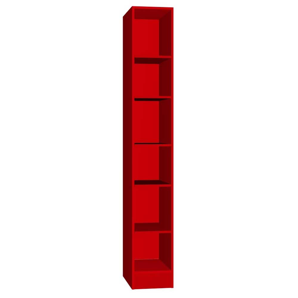 Star Möbel Standregal in Rot 200 cm hoch