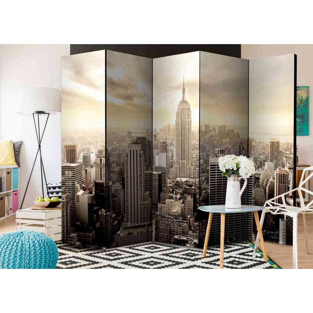 4Home 5-teiliger Paravent im New York Design 225 cm breit