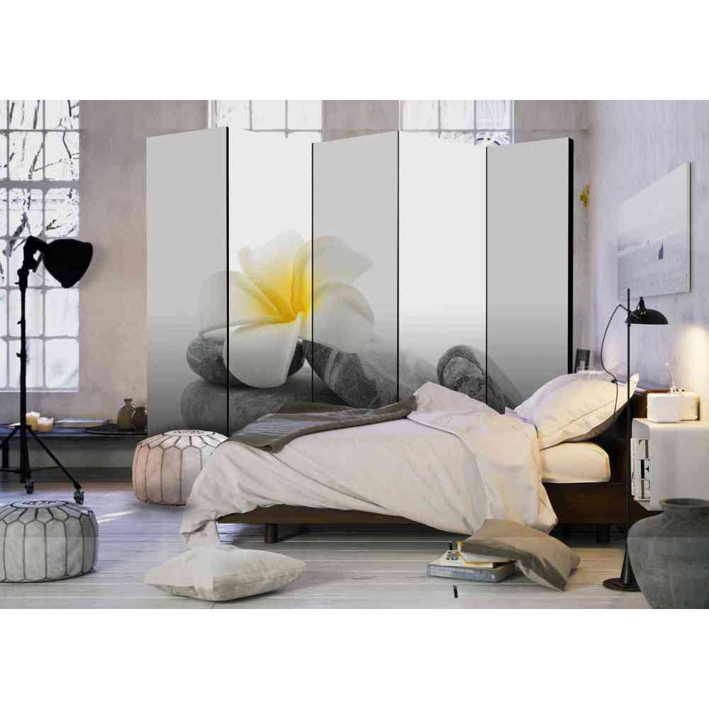 4Home Spanische Wand mit Steinen und Lotusblüte modern