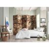 4Home Spanische Trennwand mit Mauer Motiv Ziegel Rot und Braun