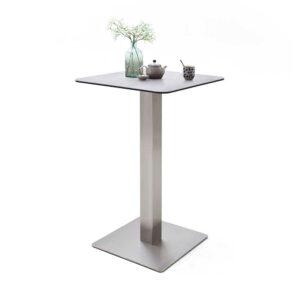 TopDesign Glas Bartisch mit Keramik beschichtet 70 cm breit