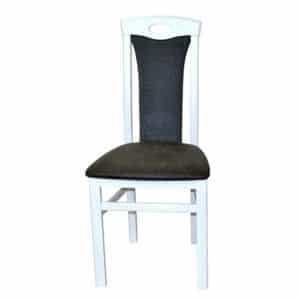 Möbel4Life Esstisch Stühle in Weiß & Anthrazit Kunstleder und Webstoff (2er Set)