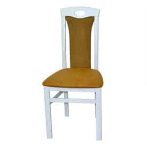 Möbel4Life Gepolsterte Stühle in Weiß Ocker Gelb (2er Set)