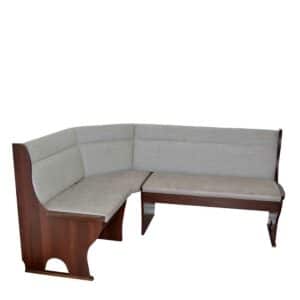 Möbel4Life Polster Eckbank aus Massivholz Kunstleder und Strukturstoff mit Rückenlehne