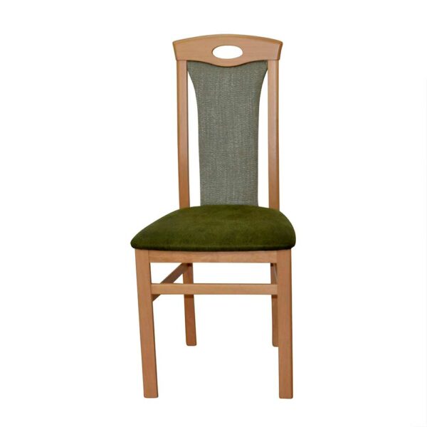 Möbel4Life Polsterstuehle Esszimmer aus Buche Massivholz Bezug Grün (2er Set)