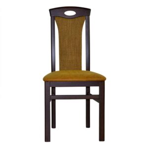Möbel4Life Hochlehner Stühle in Nussbaumfarben Ocker Gelb (2er Set)