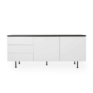 Doncosmo Modernes Sideboard in Weiß und Schwarz 180 cm breit