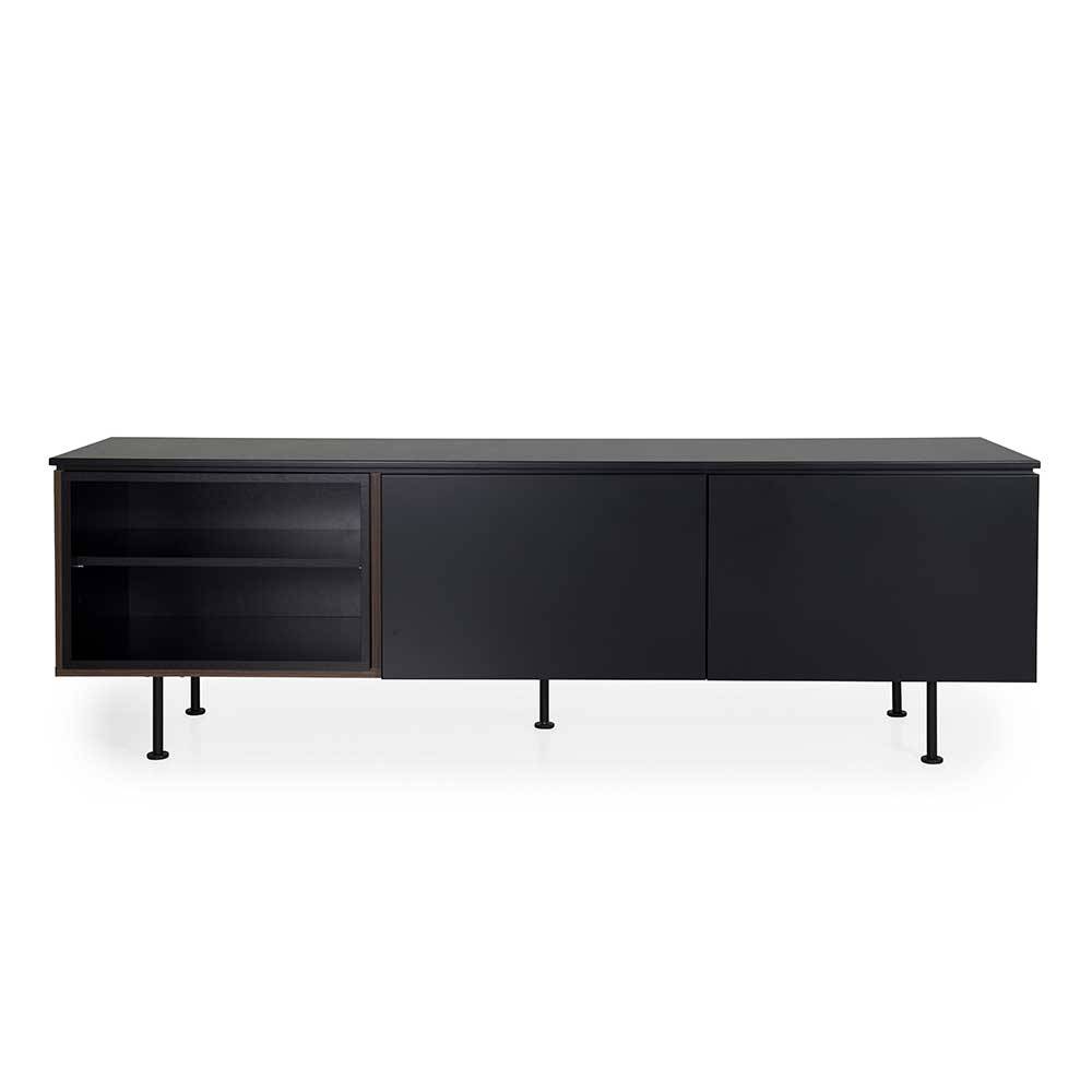 Doncosmo TV Sideboard in Schwarz und Walnussfarben 180 cm breit