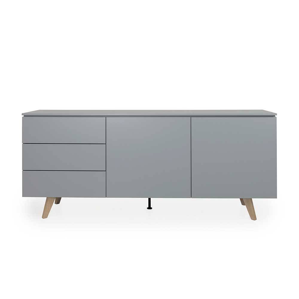 Doncosmo Schlafzimmer Sideboard in Grau und Eiche 180 cm breit