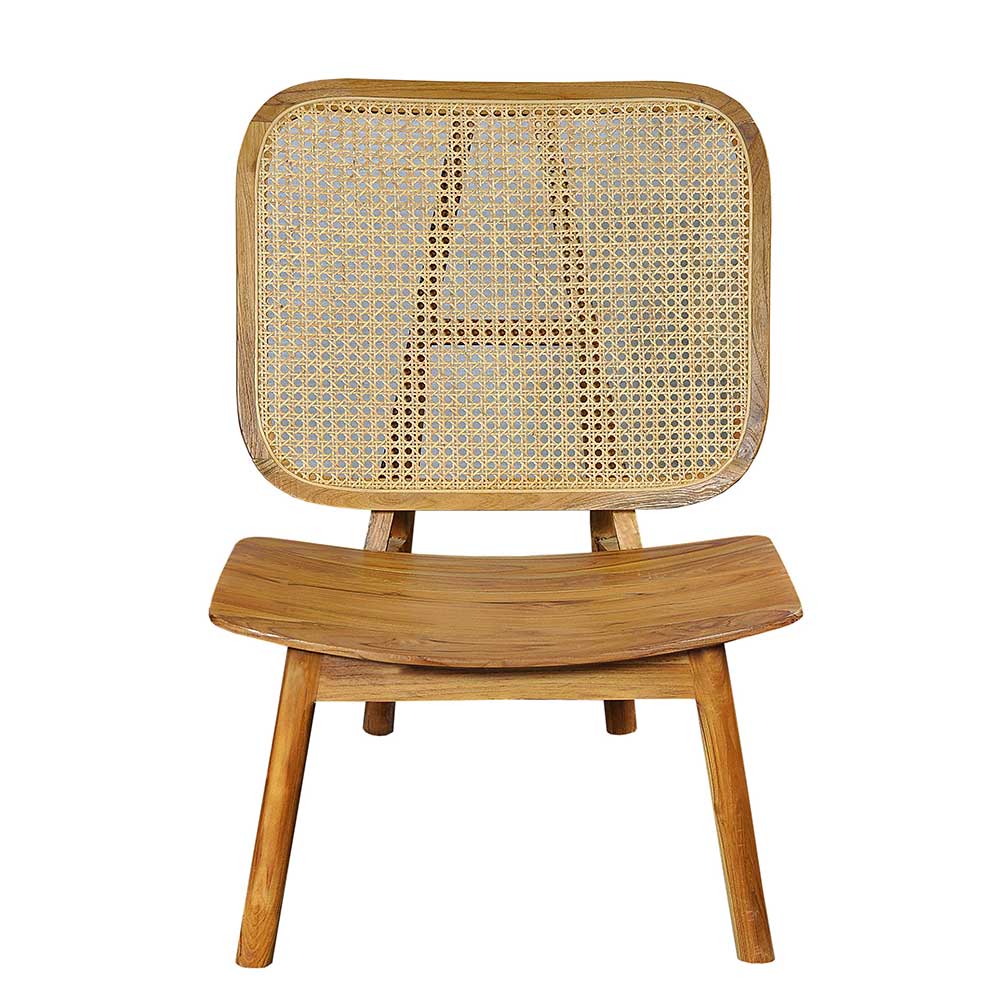 Möbel Exclusive Sessel aus Rattan und Teak Massivholz 40 cm Sitzhöhe