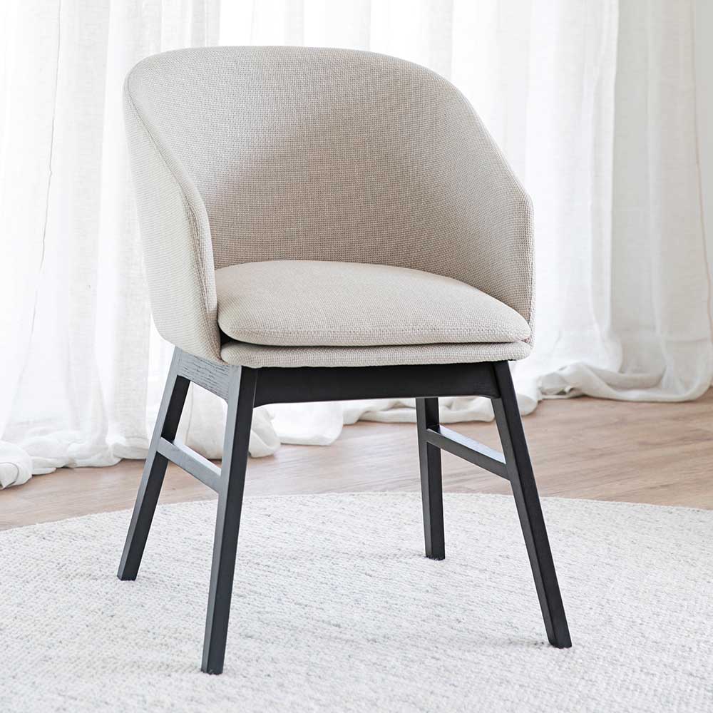 TopDesign Esstisch Stühle im Skandi Design Armlehnen (2er Set)