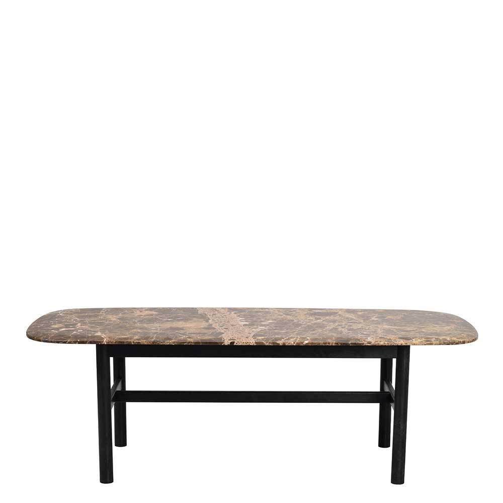TopDesign Wohnzimmer Tisch mit Marmorplatte Gestell aus Eiche Massivholz
