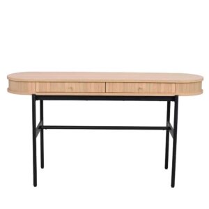 TopDesign Designschreibtisch in Eiche White Wash Vierfußgestell aus Metall