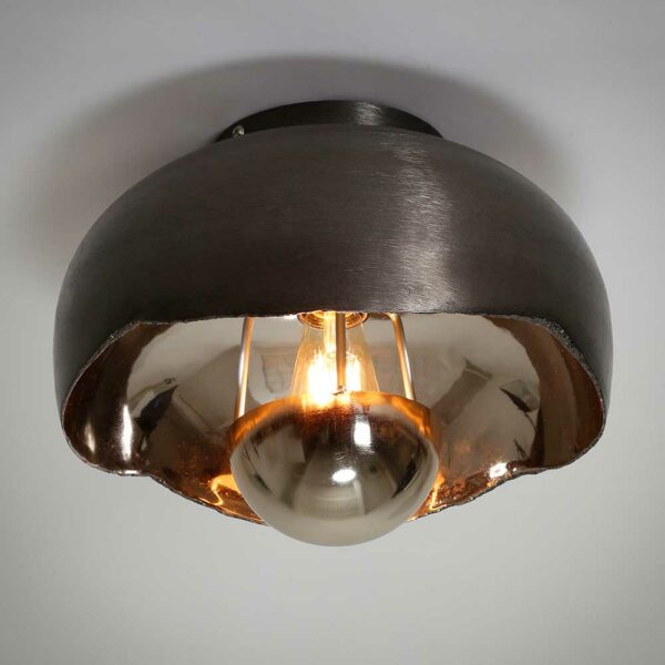 Rodario Industriestil Deckenlampe aus Metall Schwarz Nickel