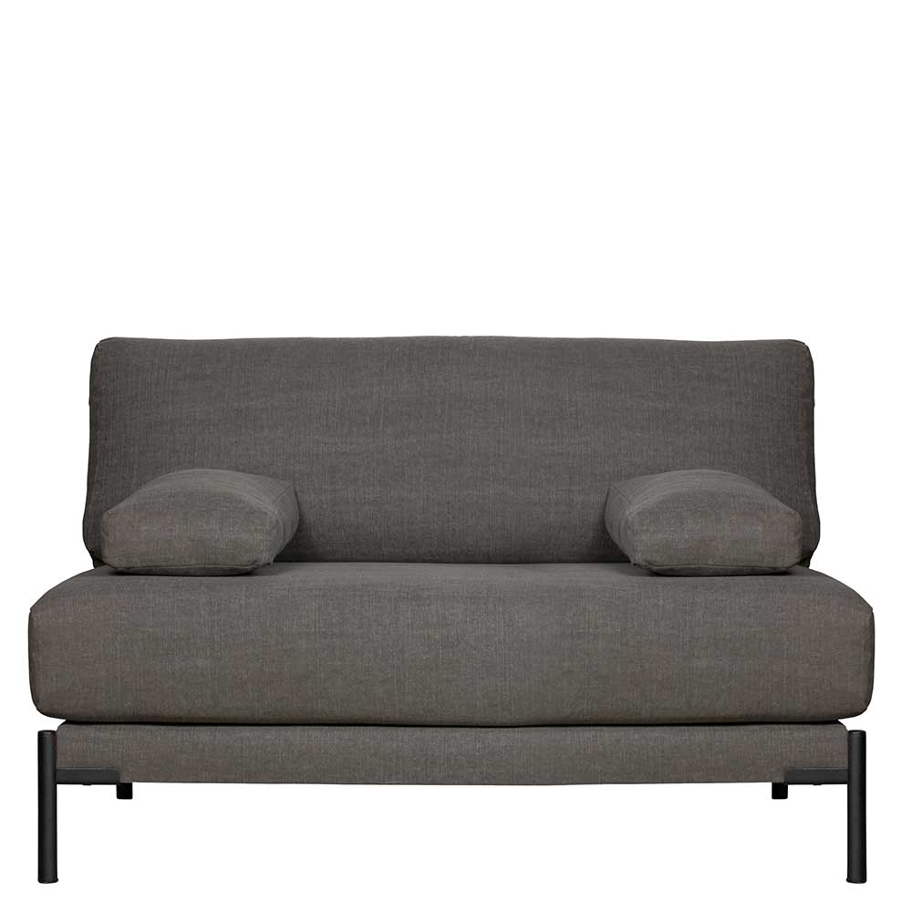 Basilicana Zweisitzer Sofa in Anthrazit Webstoff Federkern