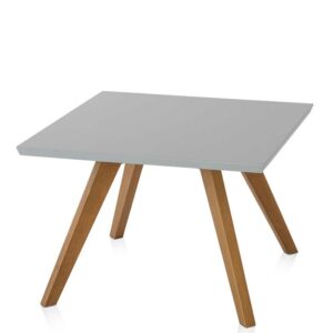 Natura Classico Beistelltisch in Hellgrau und Eichefarben 65 cm breit