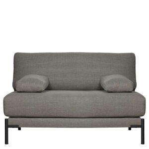 Basilicana Sofa in Grau Webstoff 60 cm Sitztiefe