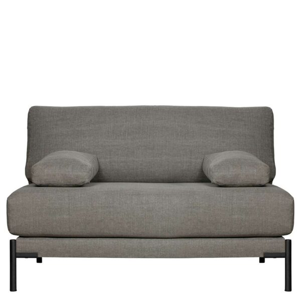 Basilicana Sofa in Grau Webstoff 60 cm Sitztiefe