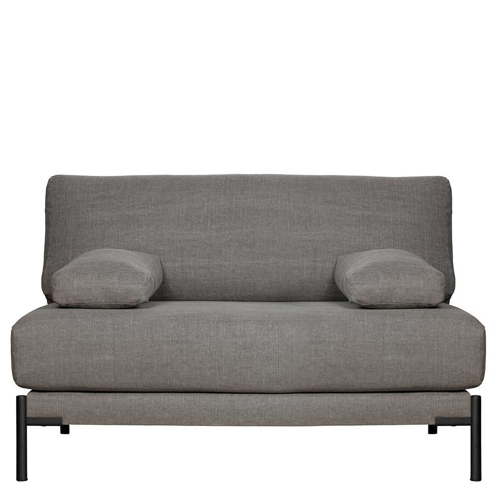 Basilicana Sofa in Grau Webstoff 60 cm Sitztiefe