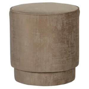 Basilicana Couchhocker in Beige Samt Retrostil