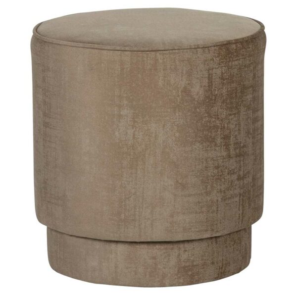 Basilicana Couchhocker in Beige Samt Retrostil