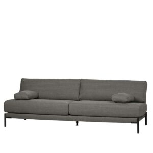 Basilicana Couch in Anthrazit Webstoff Federkern