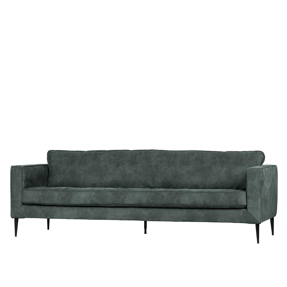 Basilicana Dreisitzer Couch in Petrol Microfaser 235 cm breit