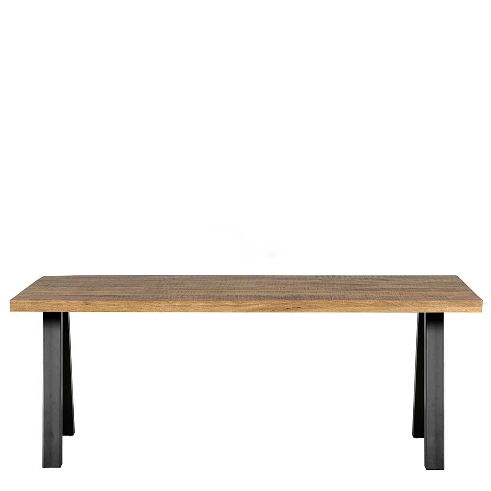 Basilicana XL Esszimmer Tisch im Industry und Loft Stil Massivholzplatte