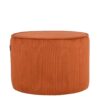 Möbel Exclusive Cord Pouf in Rostfarben Retrostil