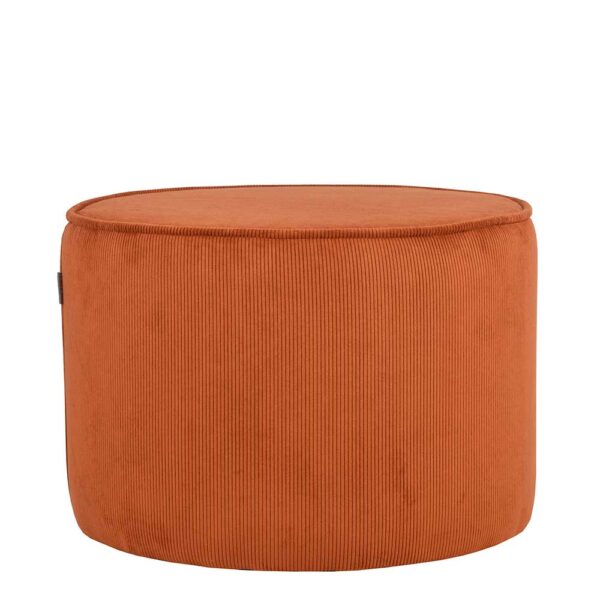 Möbel Exclusive Cord Pouf in Rostfarben Retrostil