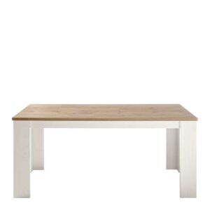 Brandolf Tisch in Weiß und Wildeiche Optik 180 cm breit