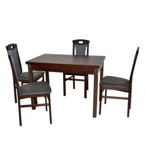 Möbel4Life Esszimmermöbelset im klassischen Stil Tisch ausziehbar (fünfteilig)