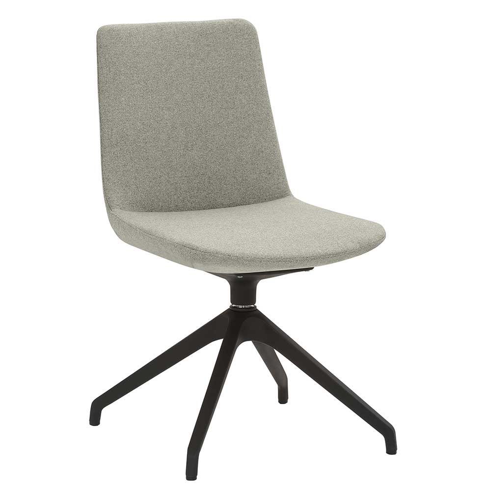 PerfectFurn Drehbarer Schalenstuhl in Grau meliert 47 cm Sitzhöhe