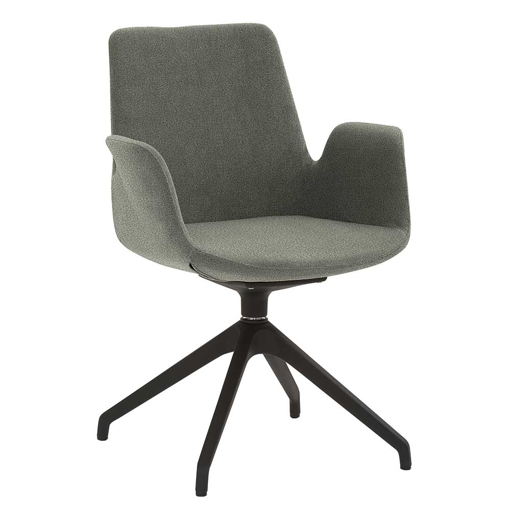 PerfectFurn Stuhl Esszimmer mit gepolsterter Rückenlehne Gestell aus Kunststoff