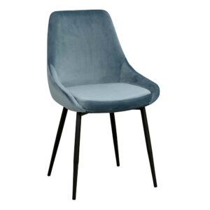 TopDesign Esszimmer Stuhl Set in Blau und Schwarz modern (2er Set)