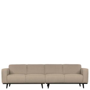 Basilicana Wohnzimmer Couch in Beige Stoff Federkern