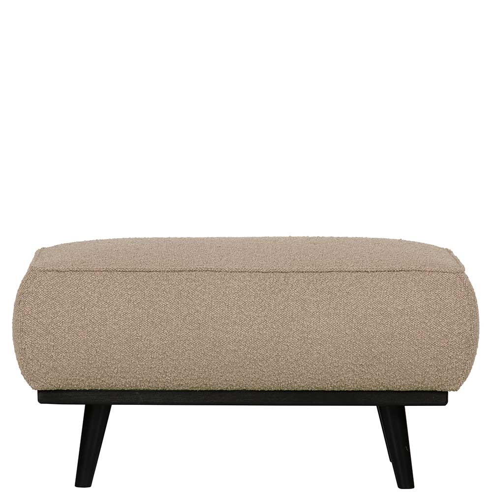 Basilicana Sitzhocker in Beige Stoff 80 cm breit