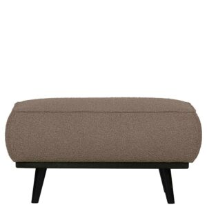 Basilicana Hocker in Hellbraun Stoff 80 cm breit