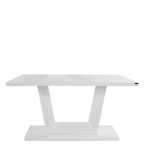 Möbel4Life Rechteckiger Esszimmer Tisch in Weiß Hochglanz modern
