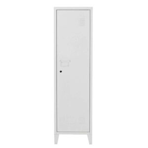 Möbel4Life Weißer Badezimmerschrank aus Metall abschließbar