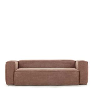 4Home Modernes Sofa mit Cord Bezug Rosa