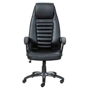 TopDesign Chef Sessel schwarzer Kunstlederbezug höhenverstellbarem Sitz