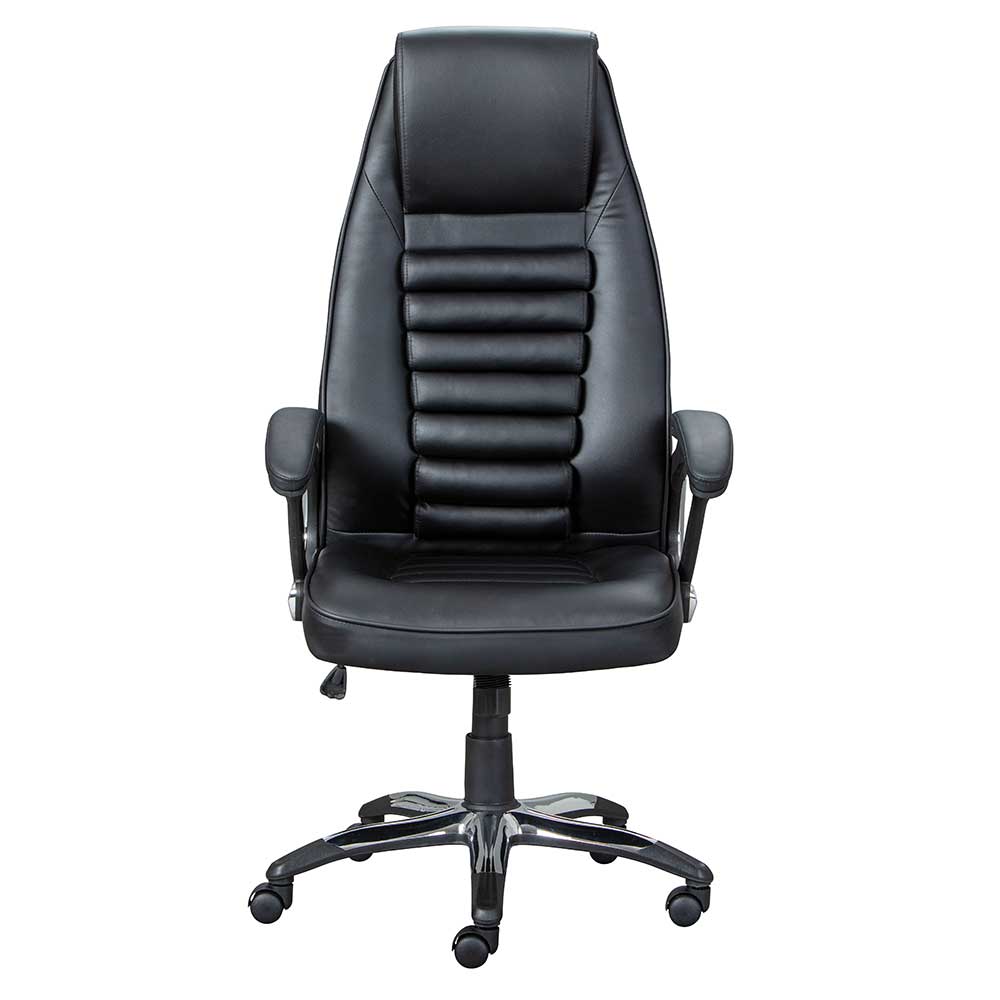 TopDesign Chef Sessel schwarzer Kunstlederbezug höhenverstellbarem Sitz