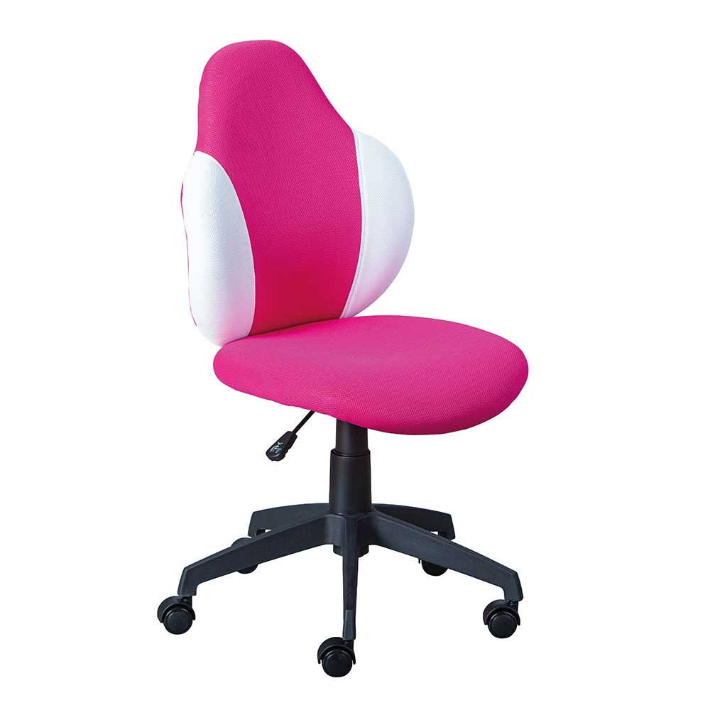 TopDesign Kinderstuhl Schreibtisch in Pink und Weiß höhenverstellbar