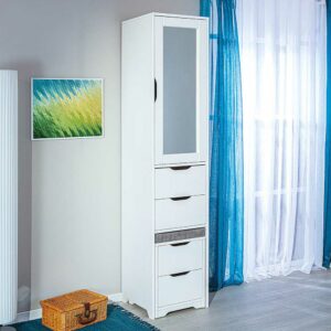 TopDesign Funktionsschrank für Garderobe und Schuhe ausziehbarer Hocker