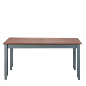 TopDesign Zweifarbiger Holztisch in Grau Braun