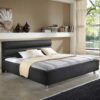 BestLivingHome Stoffbett in Schwarz ohne Matratze