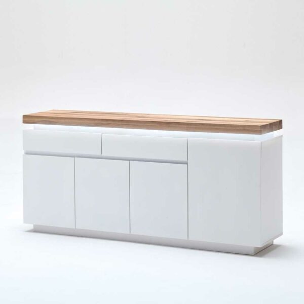 TopDesign Sideboard mit dimmbarer Beleuchtung Weiß