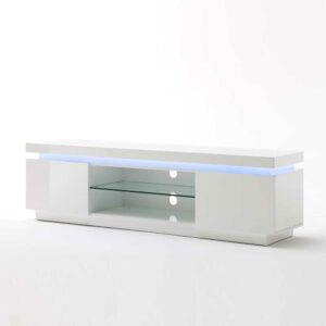 TopDesign Lowboard mit LED Farbwechsel Weiß Hochglanz