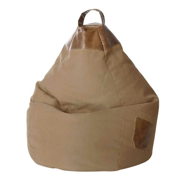 Young Furn Sitzsack in Beige mit Griff